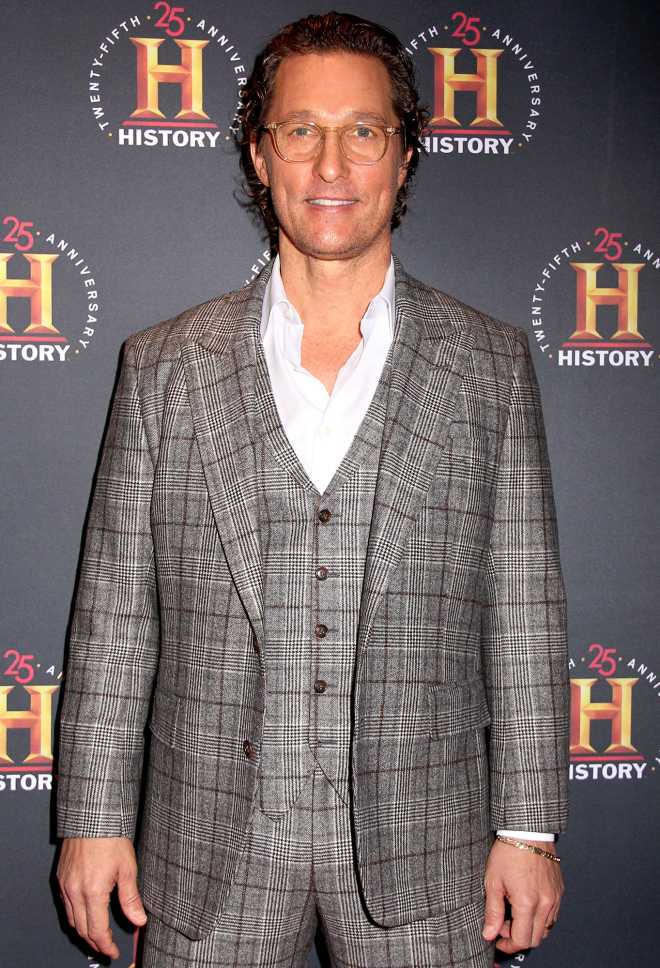 Matthew McConaughey attends the HISTORYTalks Leadership and Legacy event in New York on February 29, 2020. MediaPunch/Shutterstock
