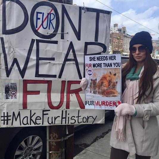 Stopping the use of fur in fashion has been one of Lenola's long term campaigns.VIkki Lenola