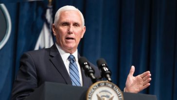 Vice President Mike Pence speaks after leading a White House Coronavirus Task Force briefing at the Department of Health and Human Services in Washington on June 26, 2020. (Joshua Roberts/Getty Images)