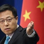 Chinese Foreign Ministry spokesman Zhao Lijian attends a press conference in Beijing on June 15, 2020. (Kyodo)