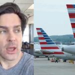 Brandon Straka/Periscope / Kevin Lamarque/Reuters A composite image showing Brandon Straka and a file image of an American Airlines plane