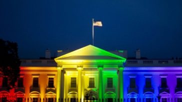 In this June 26, 2015 file photo, the White House in Washington, is lit up in rainbow colors in commemoration of the Supreme Court's ruling to legalize same-sex marriage. (AP Photo/Pablo Martinez Monsivais)