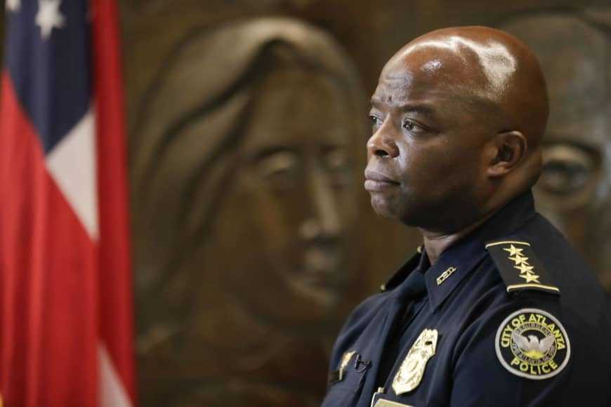Interim Atlanta Police Chief Rodney Bryant speaks to the Associated Press on Thursday in Atlanta. | AP