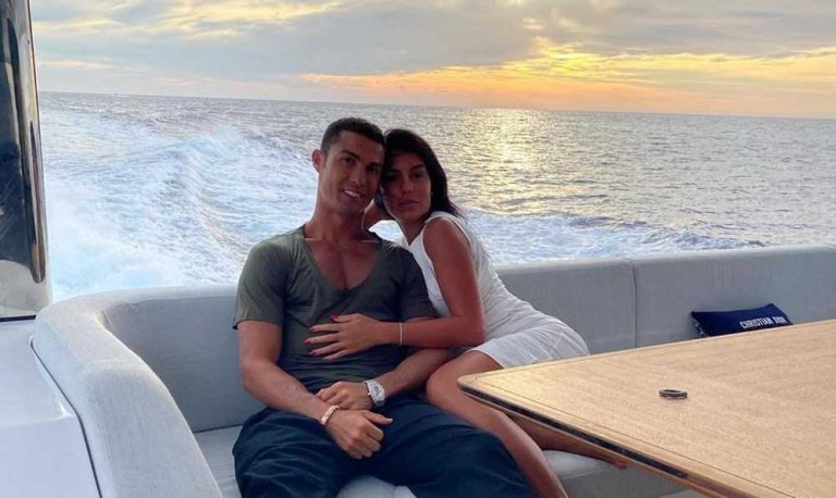 Georgina Rodriguez and Cristiano Ronaldo on vacation