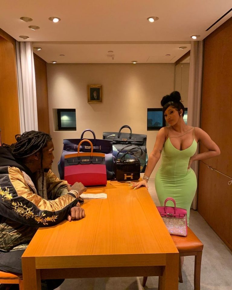 Cardi B reacted to racist comments after bag sharing