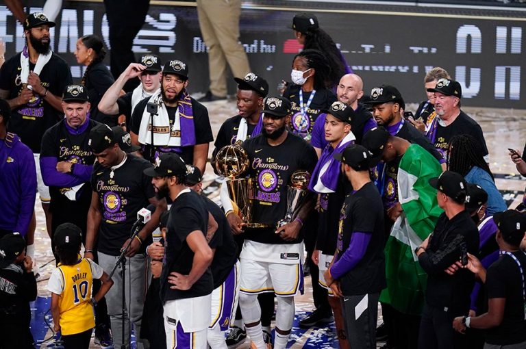 Los Angeles Lakers, champions in the NBA