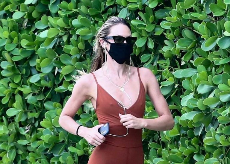 Candice Swanepoel’s masked run