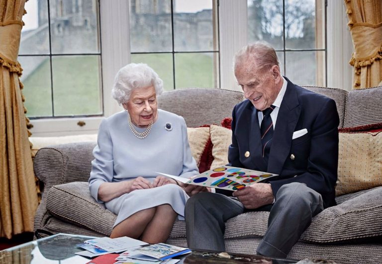 Queen Elizabeth II and her husband Prince Philip celebrate their 73rd wedding anniversary