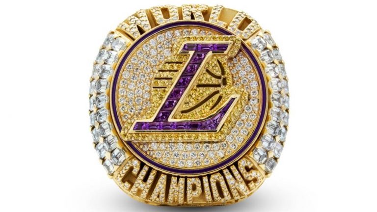 The Lakers historic championship ring