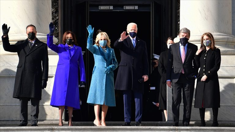 An inauguration ceremony is held for Joe Biden