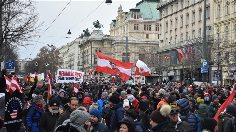 Thousands of demonstrators in Austria protested Covid-19 measures