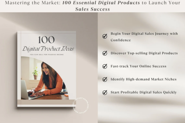 100 Digital Product Ideas | Small Business | Make Money Online | Selling on Etsy | Etsy Sellers Guide | Digital Products Best Seller - Image 2