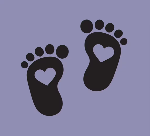 Baby Footprint, Baby Feet SVG Instant Download SVG, PNG, eps, dxf, jpg digital download - Image 3