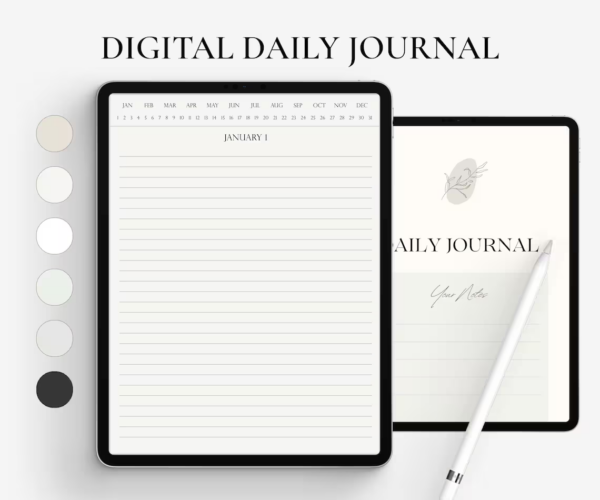 Digital Daily Journal, GoodNotes Journal, Diary Journal, 366 Daily Pages Journal, iPad Journal, Notabiliity Journal, Digital Diary