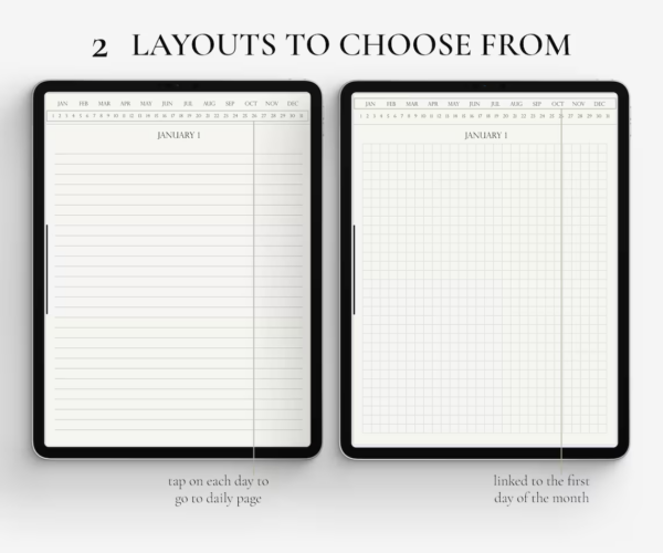 Digital Daily Journal, GoodNotes Journal, Diary Journal, 366 Daily Pages Journal, iPad Journal, Notabiliity Journal, Digital Diary - Image 2