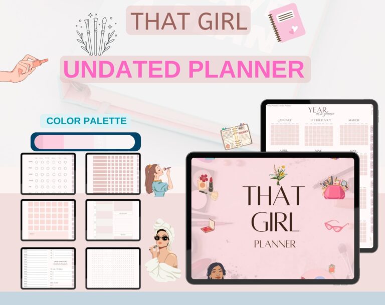 Revolutionizing Productivity: The Game-Changing THAT GIRL Undated Digital Planner