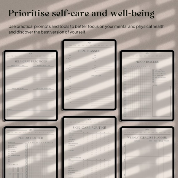 THAT GIRL Undated Digital Planner | Daily, Weekly, Monthly Goodnotes iPad Planner, Self Care Planner, ADHD Friendly Planner, Meal Planner - Image 6