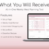 Weekly Meal Planner and Grocery List | Google Sheets Digital Template | Automated Shopping List | Food Prep | Printable Digital Meal Planner - Image 2