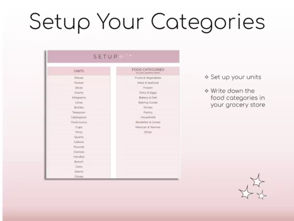 Weekly Meal Planner and Grocery List | Google Sheets Digital Template | Automated Shopping List | Food Prep | Printable Digital Meal Planner - Image 3