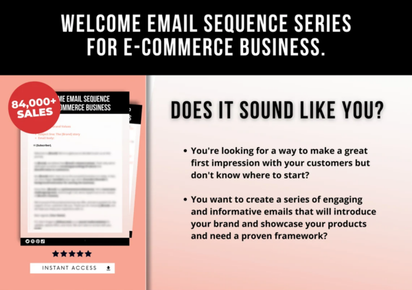 Welcome Email Sequence Template For Product-based & E-commerce Business, Welcome Email Swipe Files, Etsy and Shopify Email List Scripts - Image 3