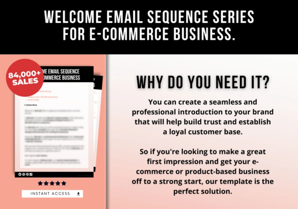 Welcome Email Sequence Template For Product-based & E-commerce Business, Welcome Email Swipe Files, Etsy and Shopify Email List Scripts - Image 4
