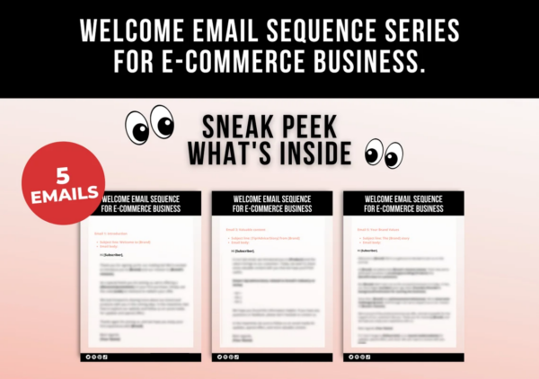 Welcome Email Sequence Template For Product-based & E-commerce Business, Welcome Email Swipe Files, Etsy and Shopify Email List Scripts - Image 6